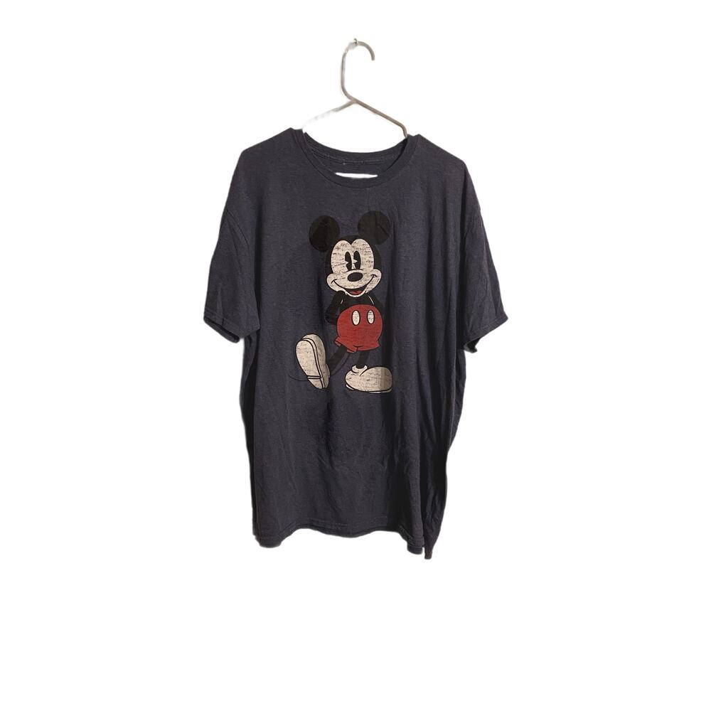 Distressed Print Disney Mickey Mouse T Men's Size XXL